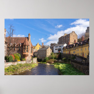 Dean Village, Edinburgh, Skottland Poster
