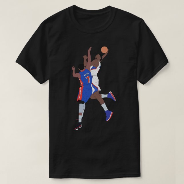 DeAndre Jordan Dunk på Brandon Knight Sticker T Shirt (Design framsida)