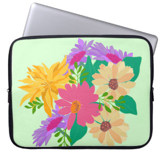 Deanna Day iPad Electronics Bag Blommigt Seafoam Laptop Fodral