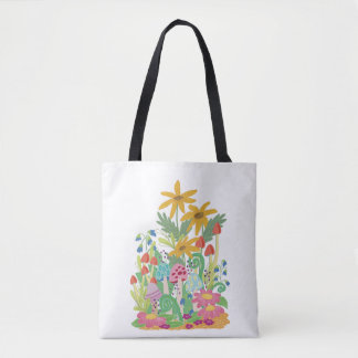 Deanna Day Mushroom Garden Tote Tygkasse