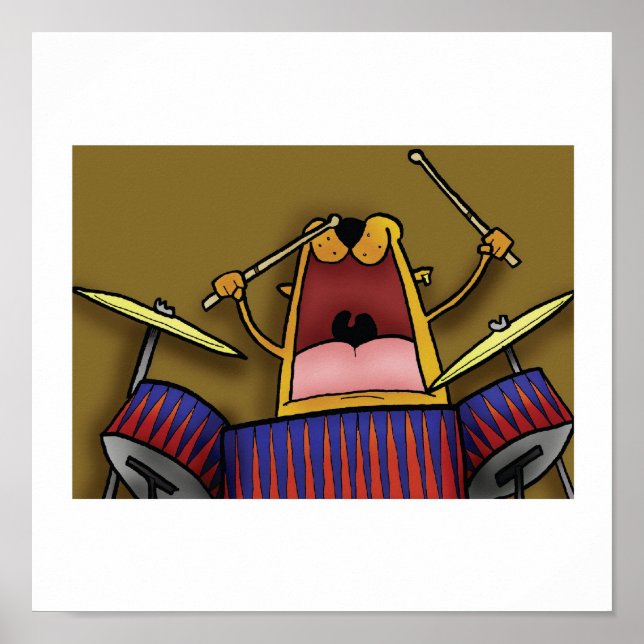 Deano spelar Drums Poster (Framsidan)