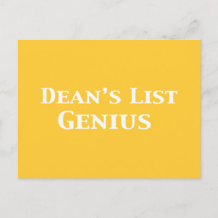 Dean's List Genius Gifts Vykort