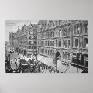 Deansgate Manchester, c.1910 Poster