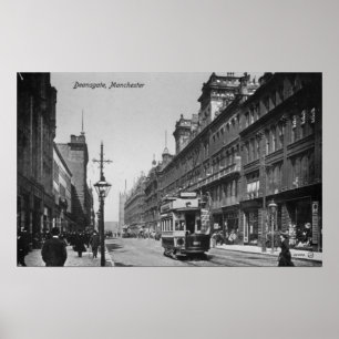 Deansgate Manchester, c.1910 Poster
