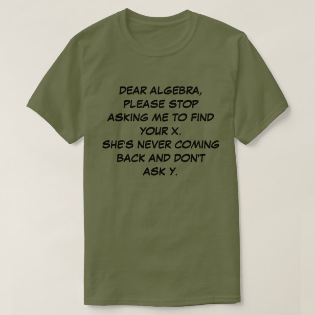 DEAR ALGEBRA T-SHIRT (Design framsida)