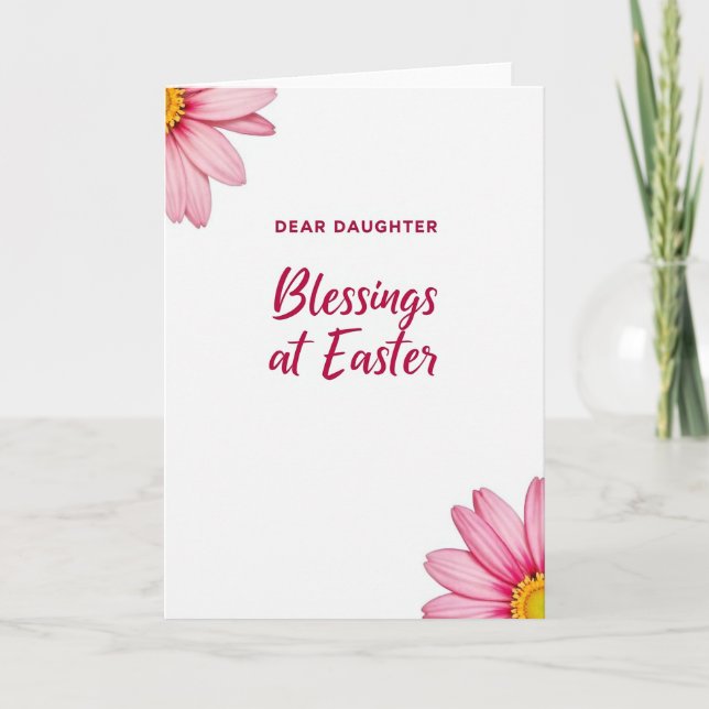 Dear Daughter Easter Blessings Card Kort (Framsida)