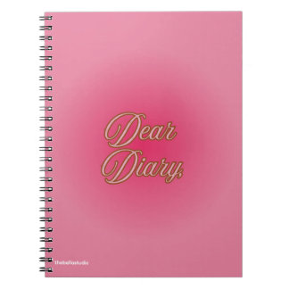 "Dear Diary" Spiral Notebook Anteckningsbok
