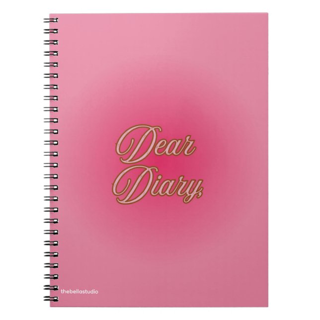 "Dear Diary" Spiral Notebook Anteckningsbok (Framsidan)