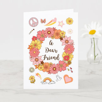 Dear Friend Mother's Day Peace & Love Card         Kort