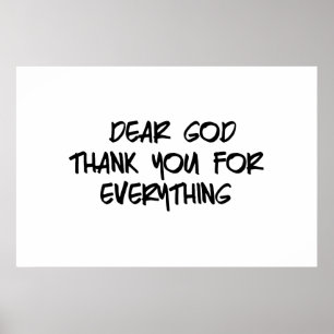 DEAR GOD TACK FÖR ALLT POSTER