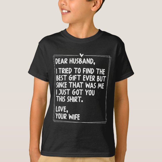 Dear Husband Matching Couples Style For Him And He T Shirt (Framsida)