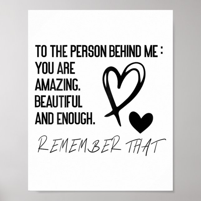 Dear Person Behind Me On Back, To The Person Behin Poster (Framsidan)