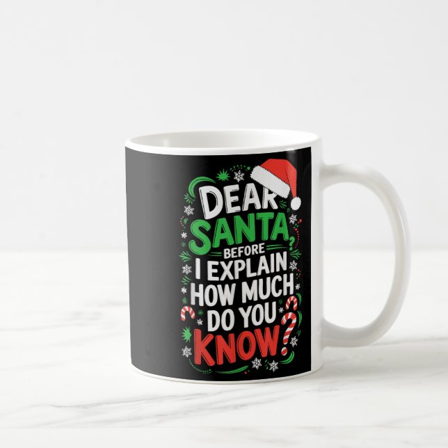 Dear Santa Before I Explain How Much Do You Know S Kaffemugg (Höger)