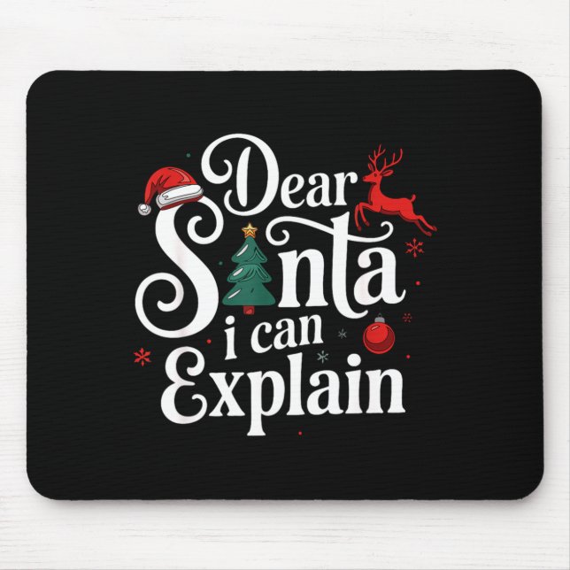 Dear Santa Can Explain Funny Christmas Kids Adults Musmatta (Framsidan)
