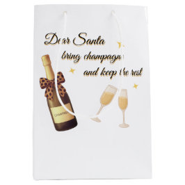 Dear Santa Champagne Design