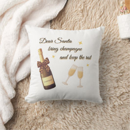 Dear Santa Champagne Design Kudde