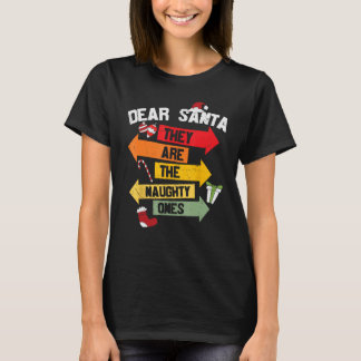 DEAR SANTA DE ÄR NAUGHTY:S Jul Xma T Shirt