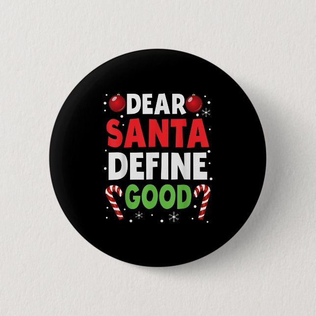 Dear Santa Define Good Christmas Naughty Pajama Ma Knapp (Framsida)