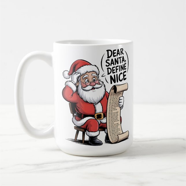 Dear Santa, Define Nice Kaffemugg (Vänster)
