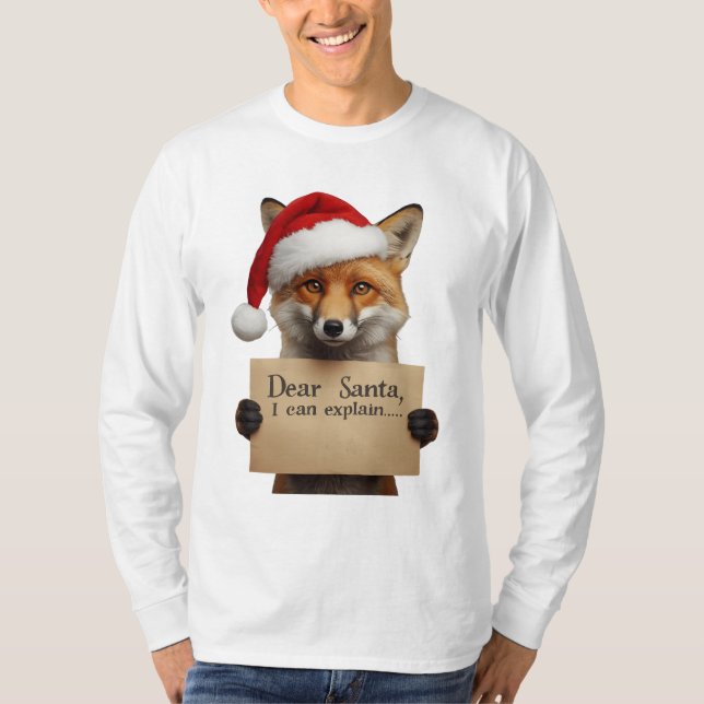 . Dear Santa Dog T-Shirt (Framsida)