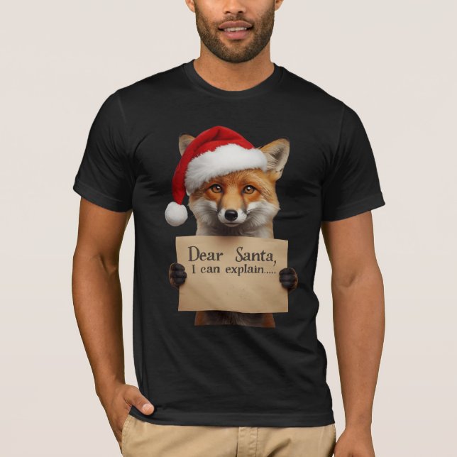 . Dear Santa Dog T-Shirt (Framsida)