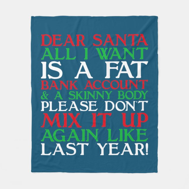 Dear Santa Fleecefilt (Framsidan)