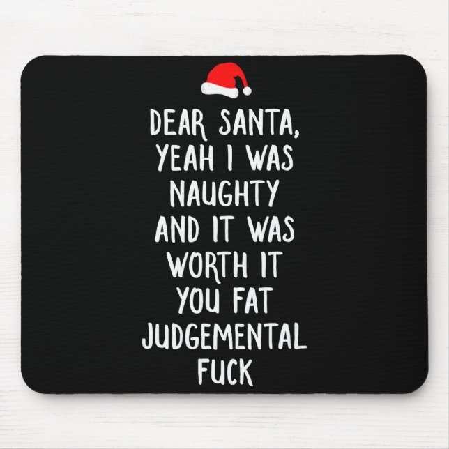 Dear Santa Funny Inappropriate Christmas  Musmatta (Framsidan)