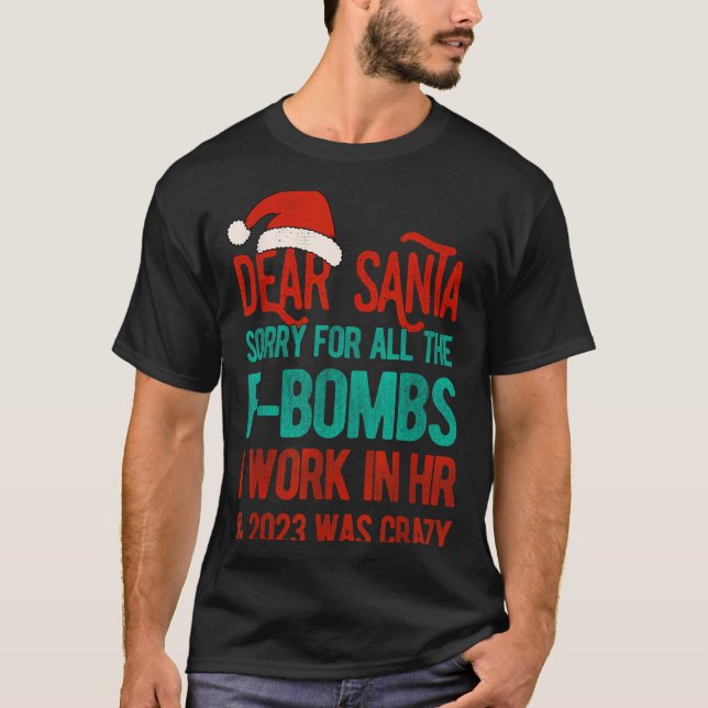 Dear Santa Human Resources Funny Hr Christmas 2023 T Shirt (Framsida)