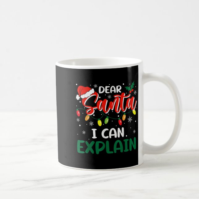 Dear Santa I Can Explain Christmas Family Matching Kaffemugg (Höger)