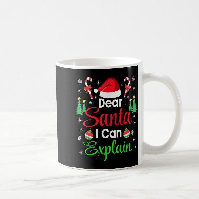 Dear Santa I Can Explain Family Christmas Men Wome Kaffemugg (Höger)