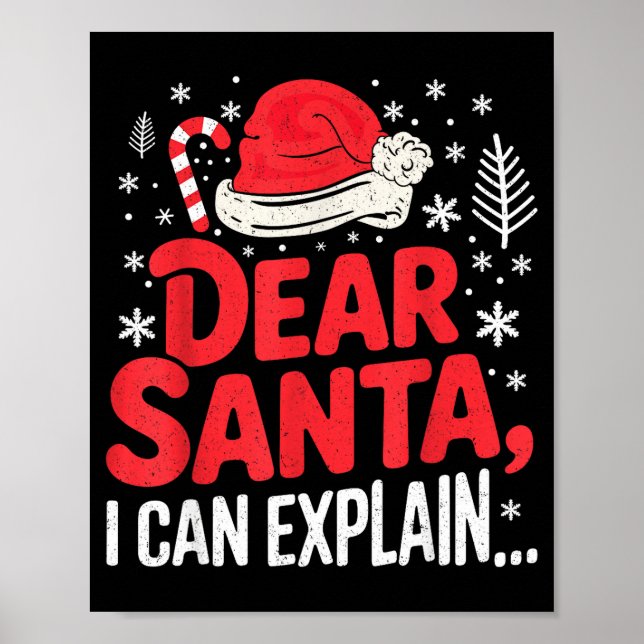 Dear Santa I Can Explain Funny Christian  Poster (Framsidan)