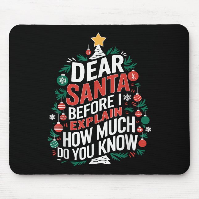 Dear Santa I Can Explain Funny Christmas Pjs Tree  Musmatta (Framsidan)