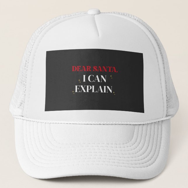 Dear Santa I Can Explain Funny Christmas Shirt Keps (Framsida)