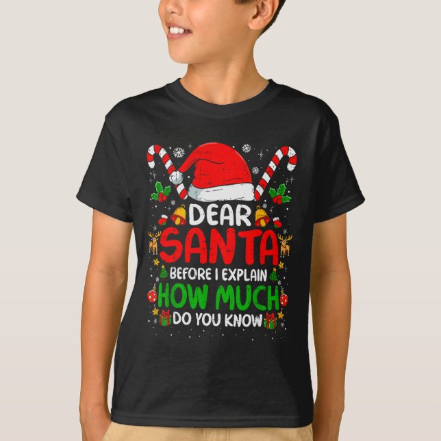 Dear Santa I Can Explain Funny Christmas Shirts Ki T Shirt (Framsida)