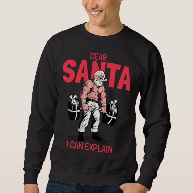 Dear Santa I Can Explain Lång Ärmad Tröja (Framsida)