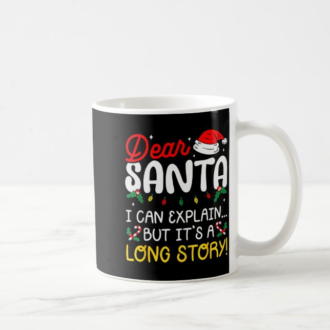 Dear Santa I Can Explain Pajamas Family Matching C Kaffemugg (Höger)