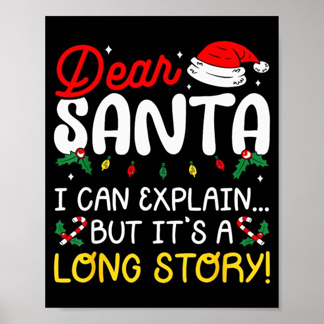 Dear Santa I Can Explain Pajamas Family Matching C Poster (Framsidan)