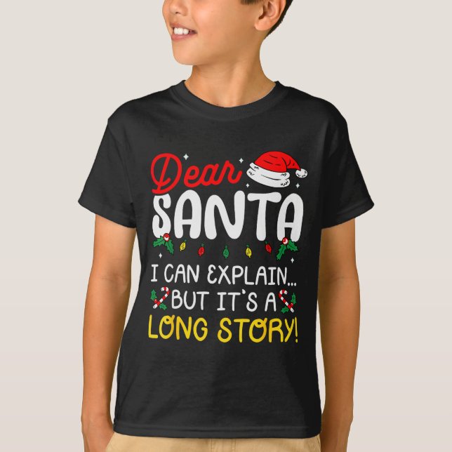 Dear Santa I Can Explain Pajamas Family Matching C T Shirt (Framsida)