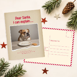 Dear Santa I Can Explain Pet Dog Photo Christmas Vykort