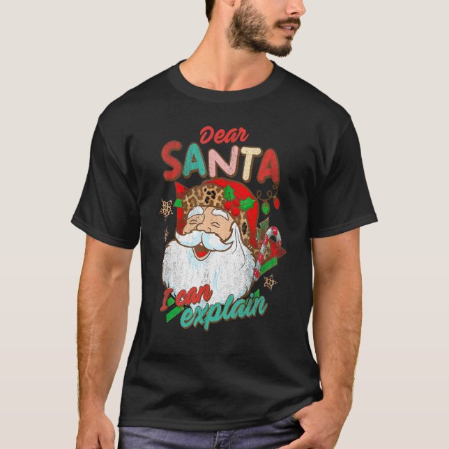 Dear Santa I Can Explain Retro Christmas Tis the S T Shirt (Framsida)