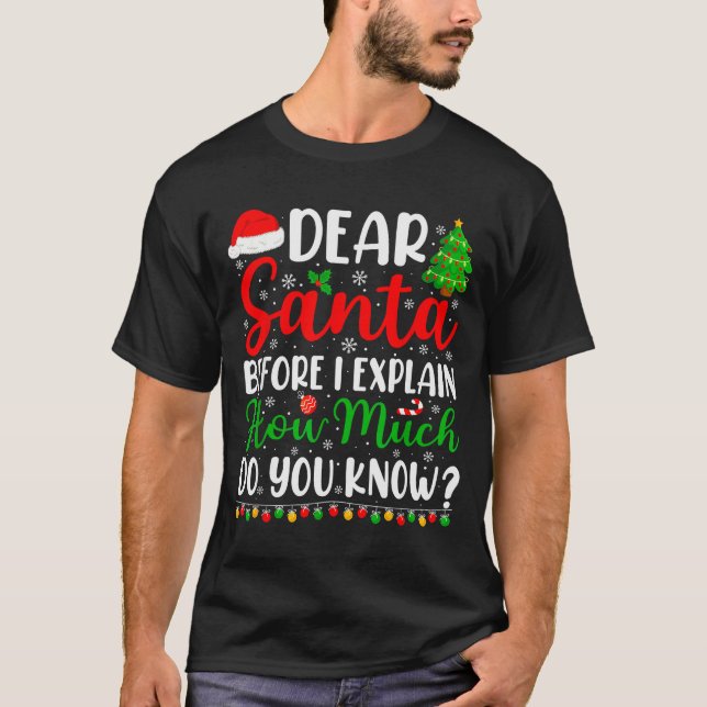 Dear Santa I Can Explain Shirt Kids Boys Funny Chr T Shirt (Framsida)