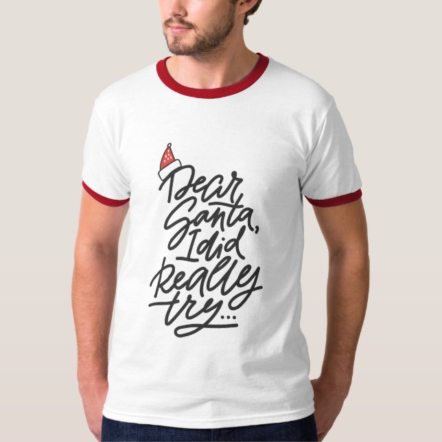DEAR SANTA I TRIPS I Manar-julens Helgdag Modern T-shirt (Framsida)