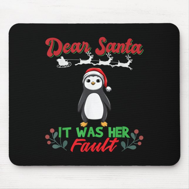 Dear Santa It Was Her Fault Siblings Matching Xmas Musmatta (Framsidan)