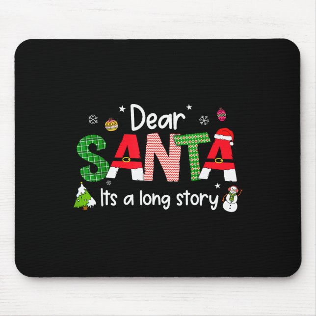 Dear Santa It's A Long Story Christmas Pjs Family  Musmatta (Framsidan)