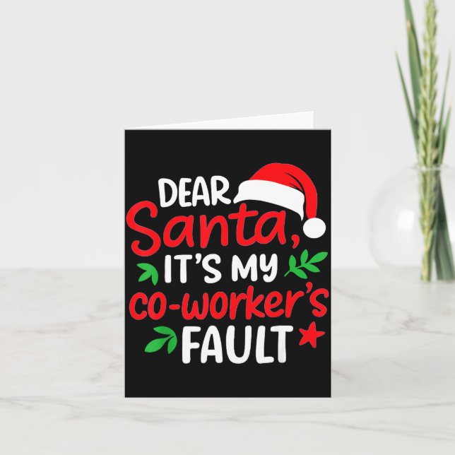 Dear Santa It's My Coworker's Fault  Kort (Framsida)