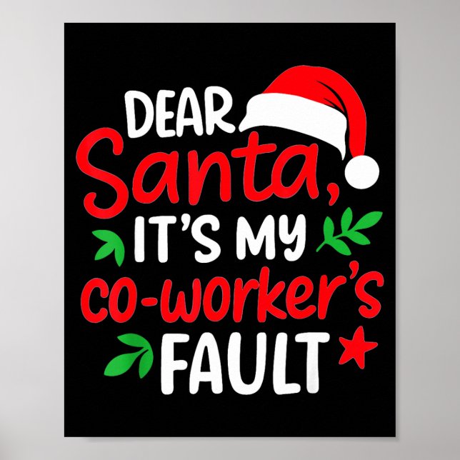 Dear Santa It's My Coworker's Fault  Poster (Framsidan)