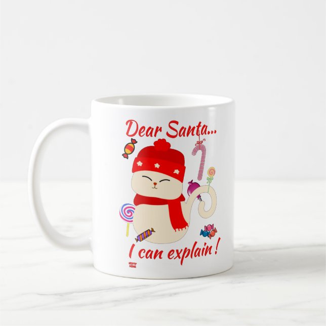 DEAR SANTA... Lustigt julklapp! Kaffemugg (Vänster)