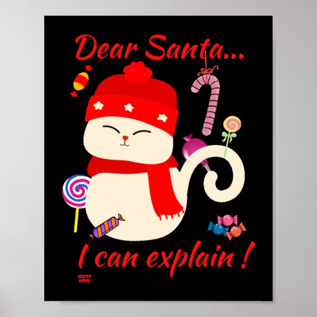 DEAR SANTA... Lustigt julklapp! Poster (Framsidan)