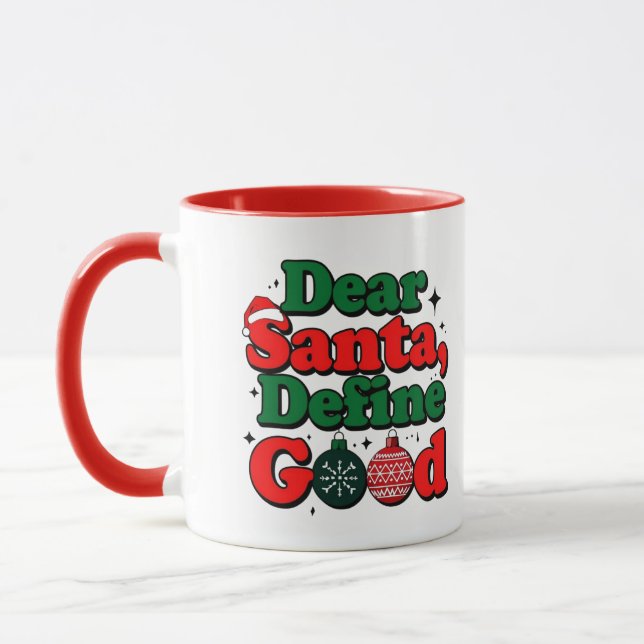 Dear Santa, Make My Wish Come True Mug Mugg (Vänster)