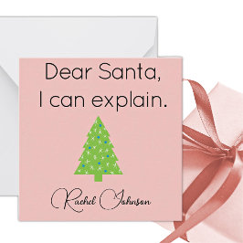 Dear Santa Mini Christmas Gift Enclosure Card Anteckningskort